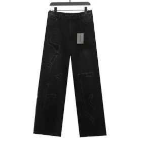 Balenciaga Jeans mit blitzschnellem Destroyed-Effekt und Doppel-B-Logo Reps