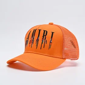 AMIRI Embroidered Paint Drip Core Logo Cap Orange TOP